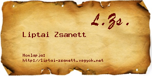 Liptai Zsanett névjegykártya