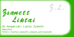 zsanett liptai business card